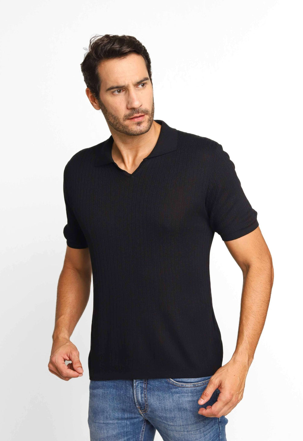 Polo Masculina em Tricot Canelado Dom Henrico - Henri Store