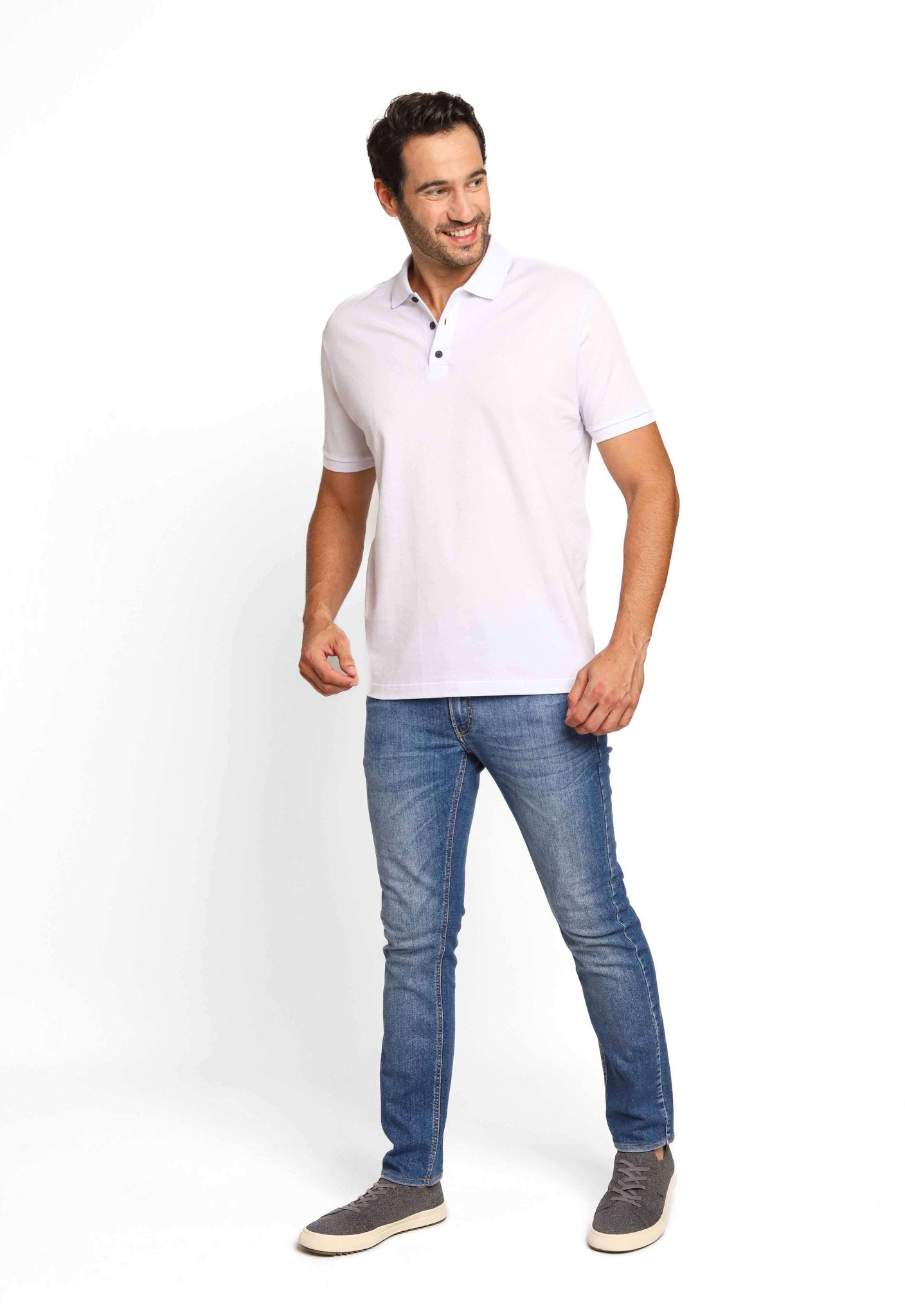 Polo Masculina John John Mc Polo New Simple Basic Branca - Henri Store