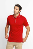 Polo Masculina Regular Armani Exchange Bordô com Branco - Henri Store