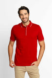 Polo Masculina Regular Armani Exchange Bordô com Branco - Henri Store