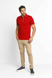 Polo Masculina Regular Armani Exchange Bordô com Branco - Henri Store