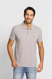 Polo Masculina Regular Básica Calvin Klein Cinza com Dois Frisos na Gola - Henri Store