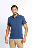 Polo Masculina Regular Calvin Klein Interlock Liquid Touch Azul - Henri Store