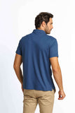 Polo Masculina Regular Calvin Klein Interlock Liquid Touch Azul - Henri Store