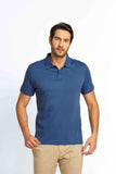 Polo Masculina Regular Calvin Klein Interlock Liquid Touch Azul - Henri Store