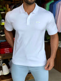 Polo Masculina Regular Calvin Klein Smooth Cotton Branco - Henri Store