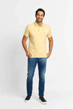 Polo Masculina Regular Fit Calvin Klein com Friso Amarelo Claro - Henri Store