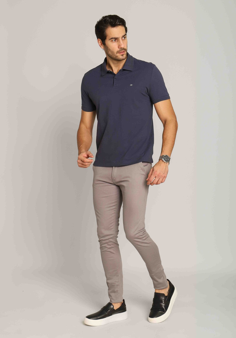 Polo Masculina Regular Fit Calvin Klein Sustainable Marinho - Henri Store