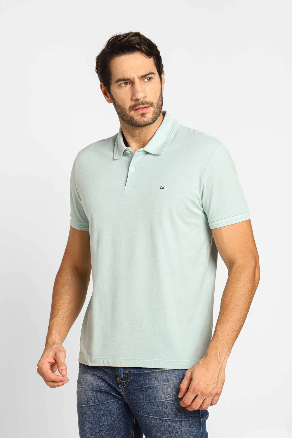 Polo Masculina Regular Fit Calvin Klein Sustainable Verde Claro - Henri Store