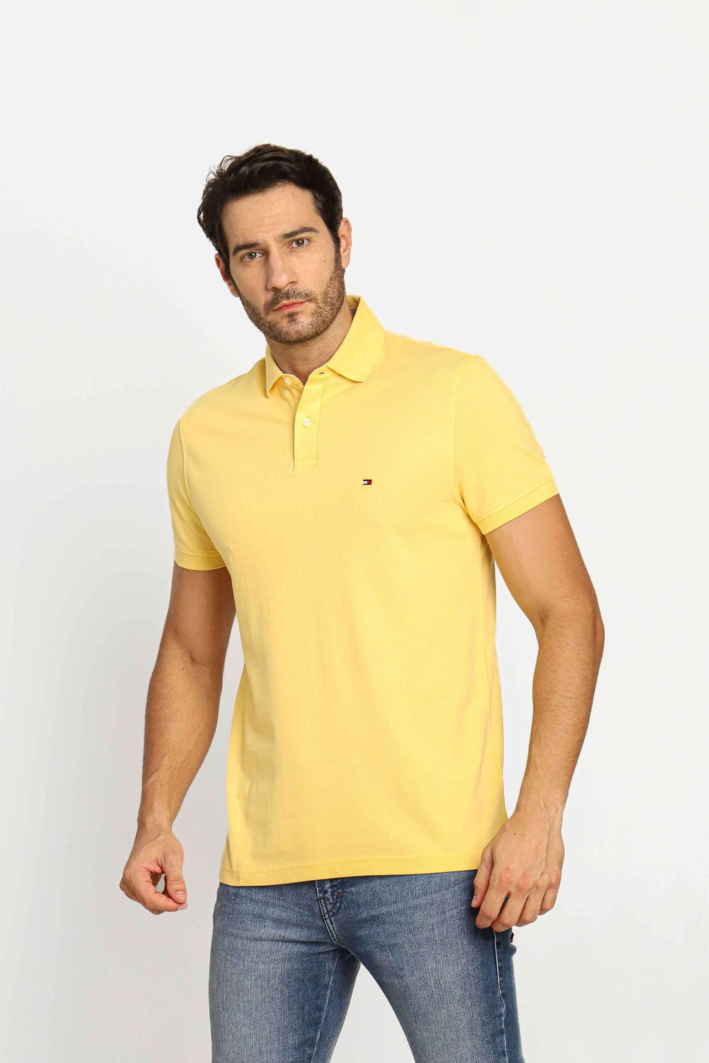Polo Masculina Regular Fit Tommy Hilfiger Amarelo Claro - Henri Store