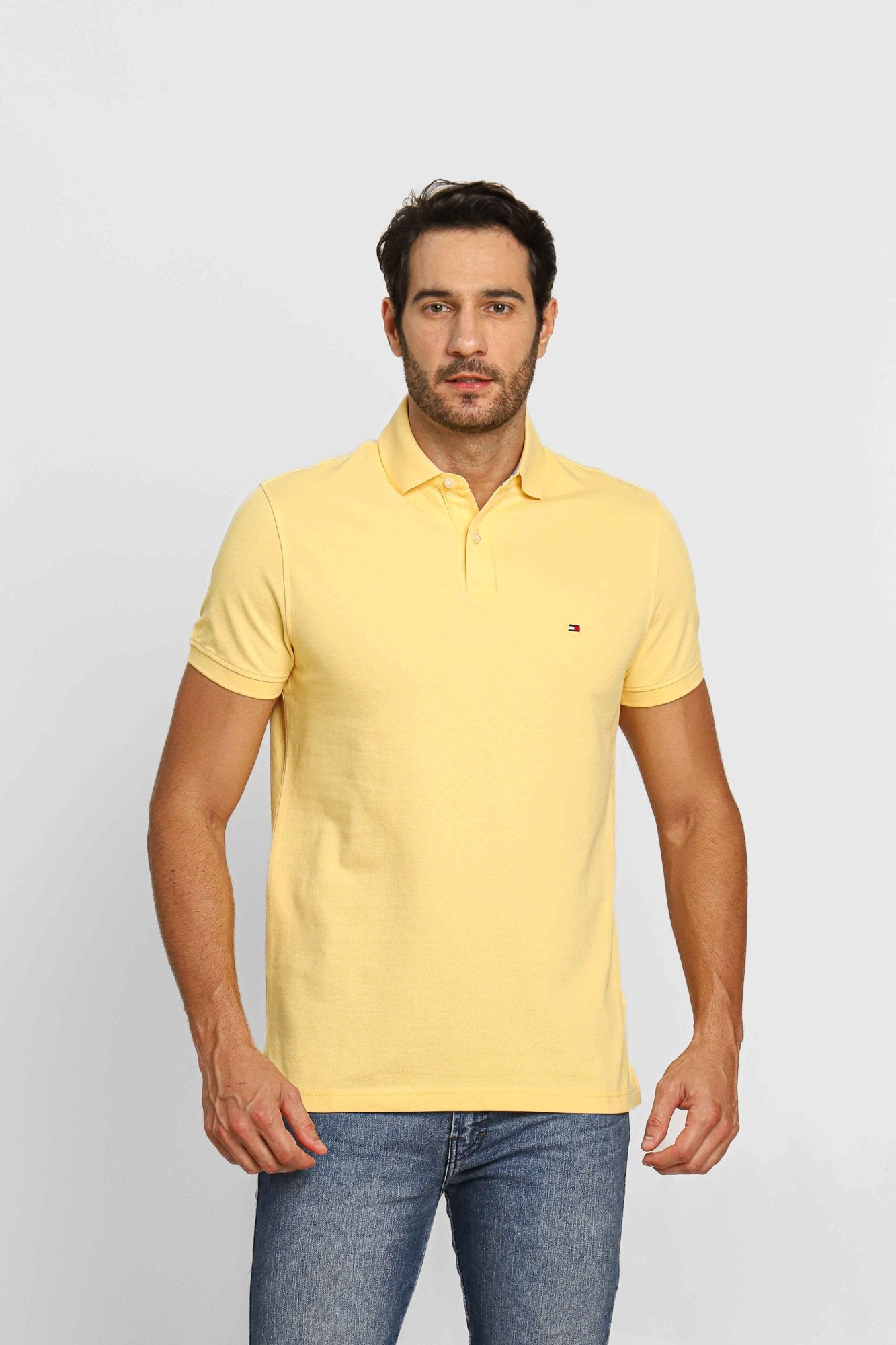 Polo Masculina Regular Fit Tommy Hilfiger Amarelo Claro - Henri Store