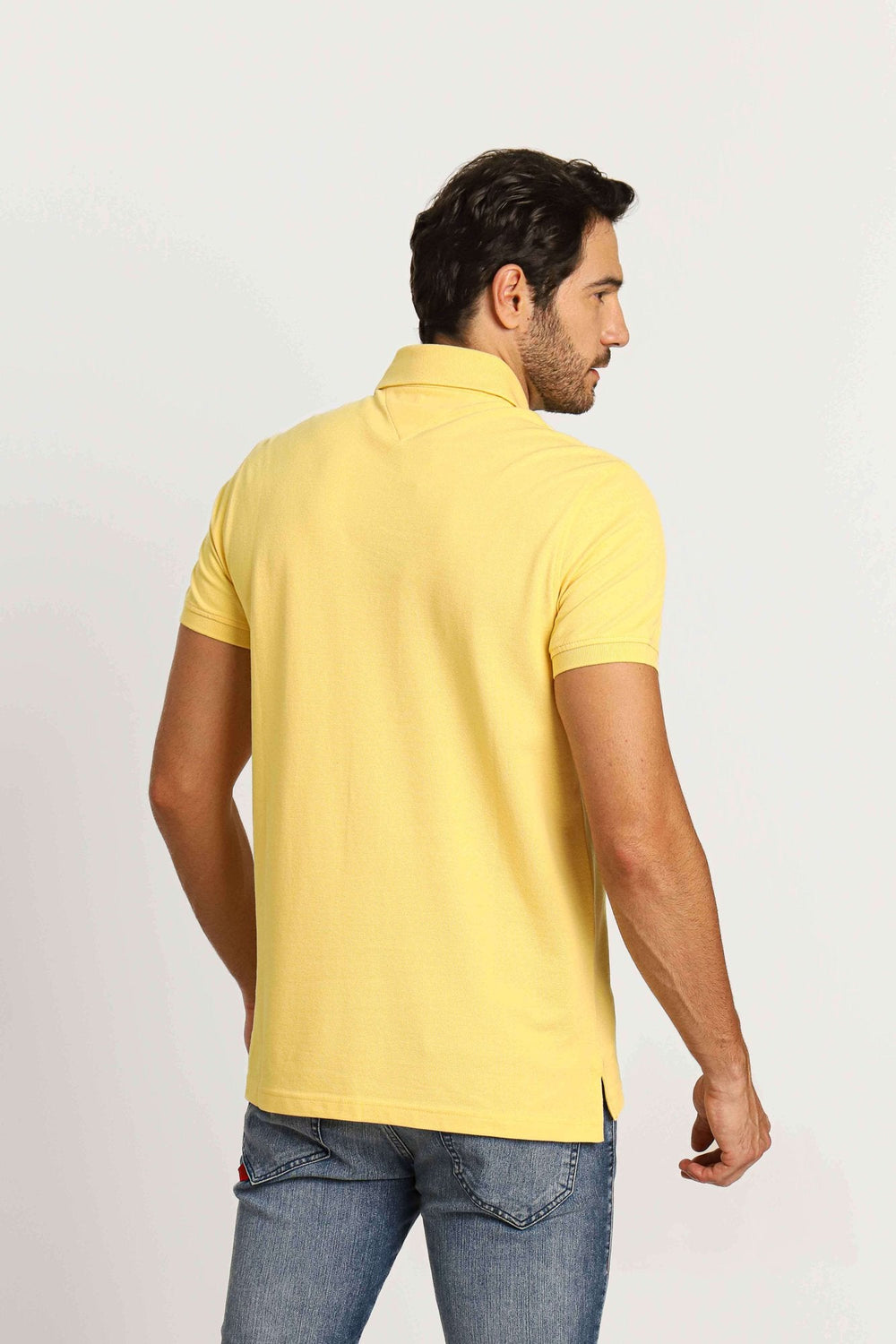 Polo Masculina Regular Fit Tommy Hilfiger Amarelo Claro - Henri Store