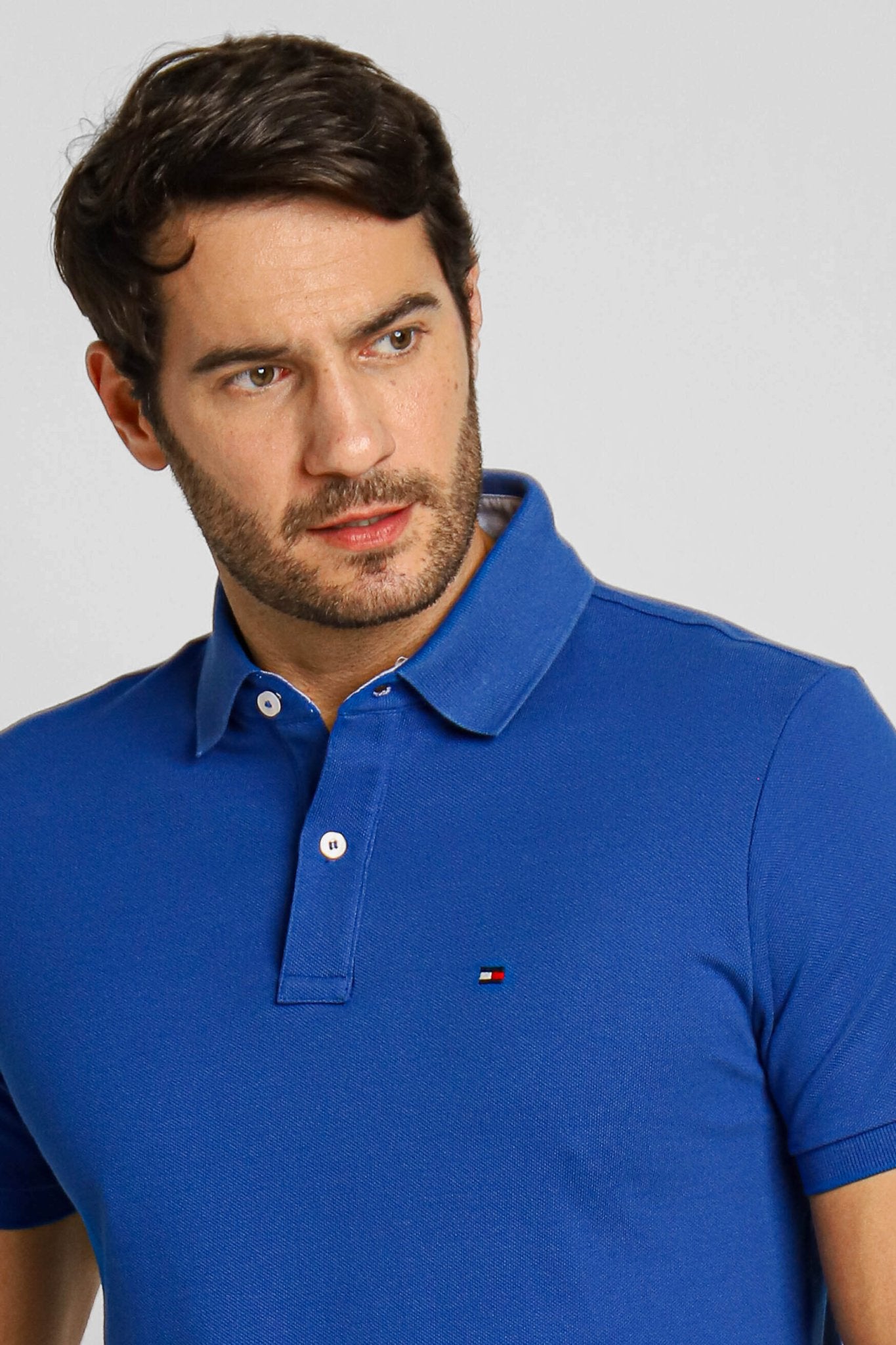 Polo Masculina Regular Fit Tommy Hilfiger Azul Bic - Henri Store