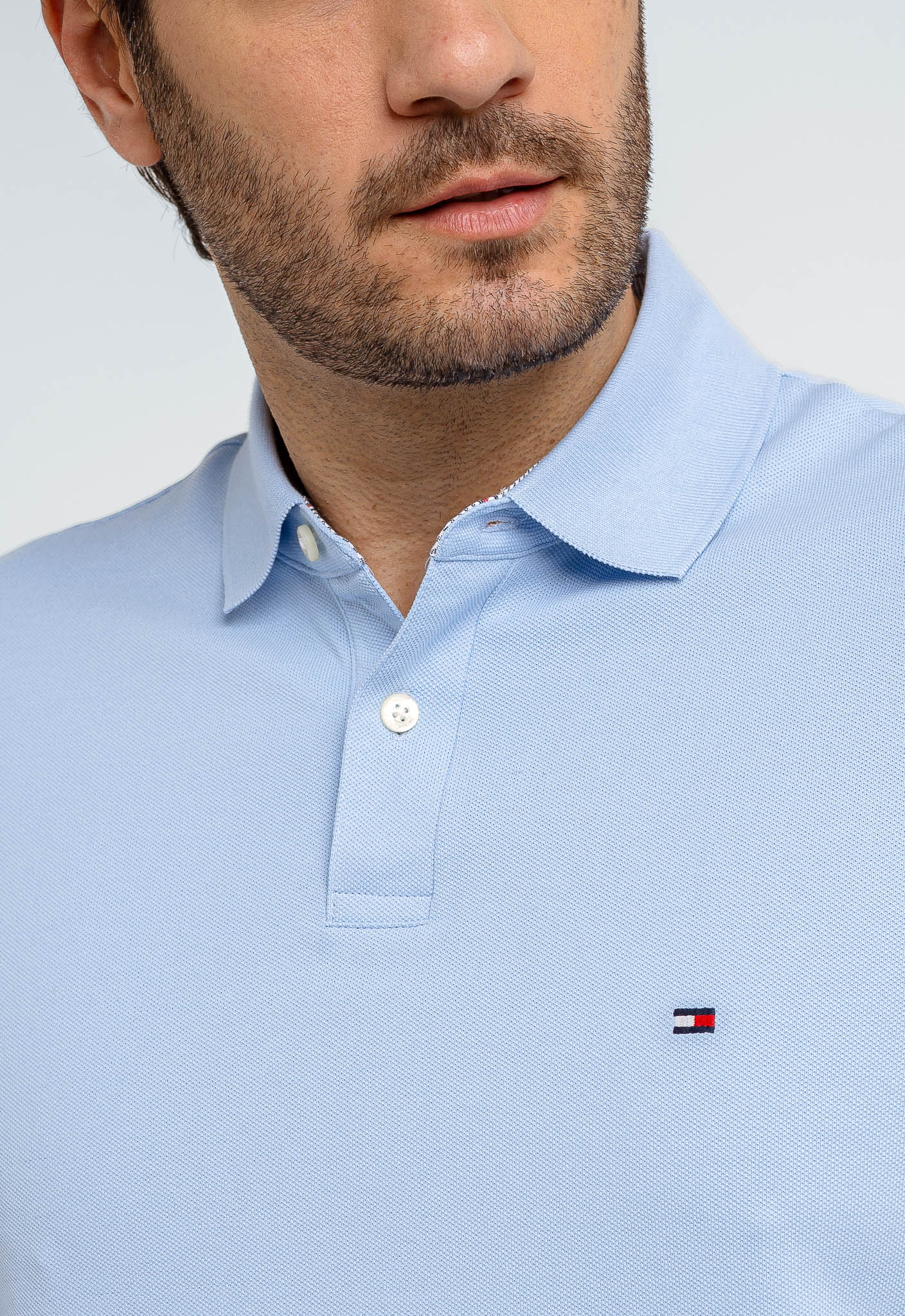Polo Masculina Regular Fit Tommy Hilfiger Azul Claro - Henri Store