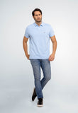 Polo Masculina Regular Fit Tommy Hilfiger Azul Claro - Henri Store