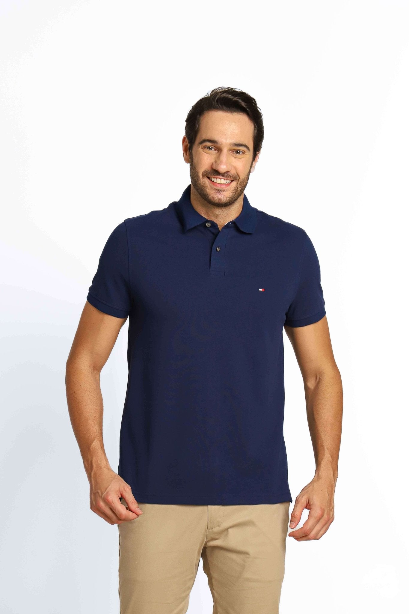 Polo Masculina Regular Fit Tommy Hilfiger Azul Escuro - Henri Store