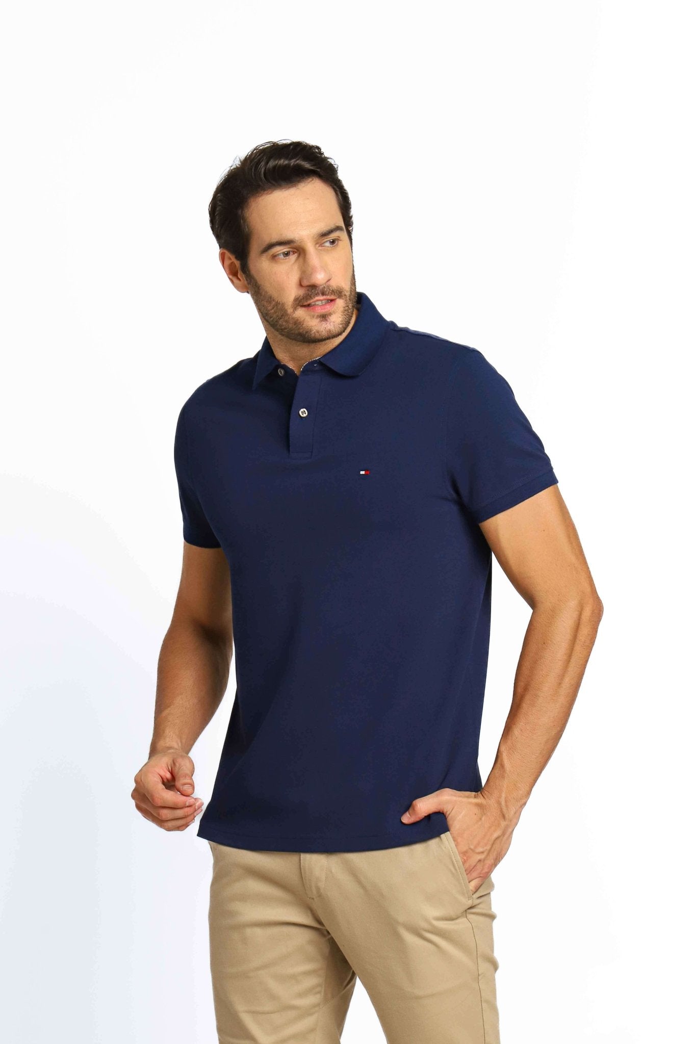 Polo Masculina Regular Fit Tommy Hilfiger Azul Escuro - Henri Store
