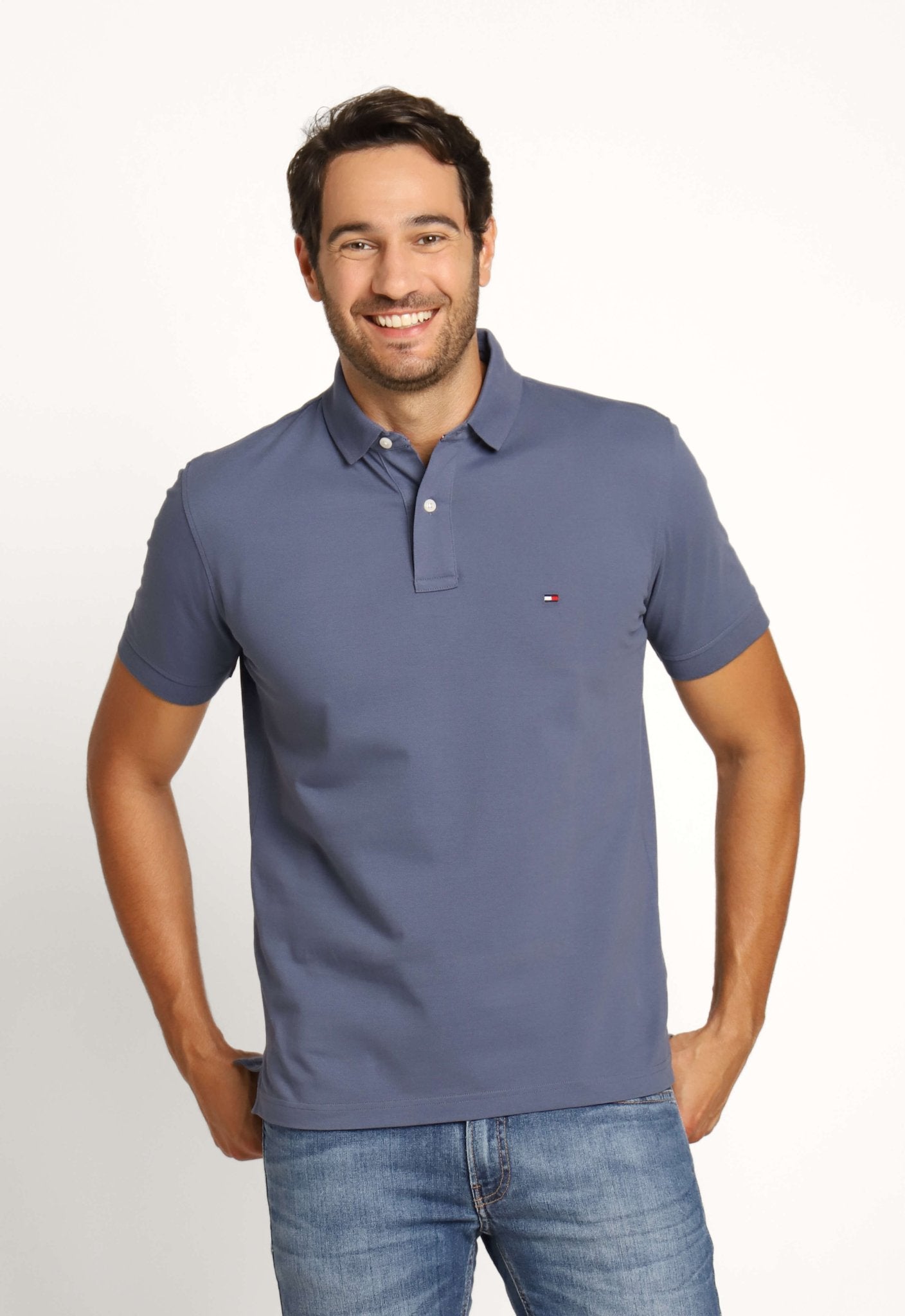 Polo Masculina Regular Fit Tommy Hilfiger Azul Índigo - Henri Store