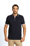 Polo Masculina Regular Fit Tommy Hilfiger com Logo no Punho Marinho - Henri Store