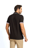 Polo Masculina Regular Fit Tommy Hilfiger com Logo no Punho Preto - Henri Store