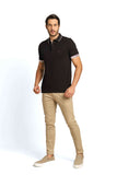 Polo Masculina Regular Fit Tommy Hilfiger com Logo no Punho Preto - Henri Store