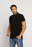 Polo Masculina Regular Fit Tommy Hilfiger com Retilínea no Punho - Henri Store