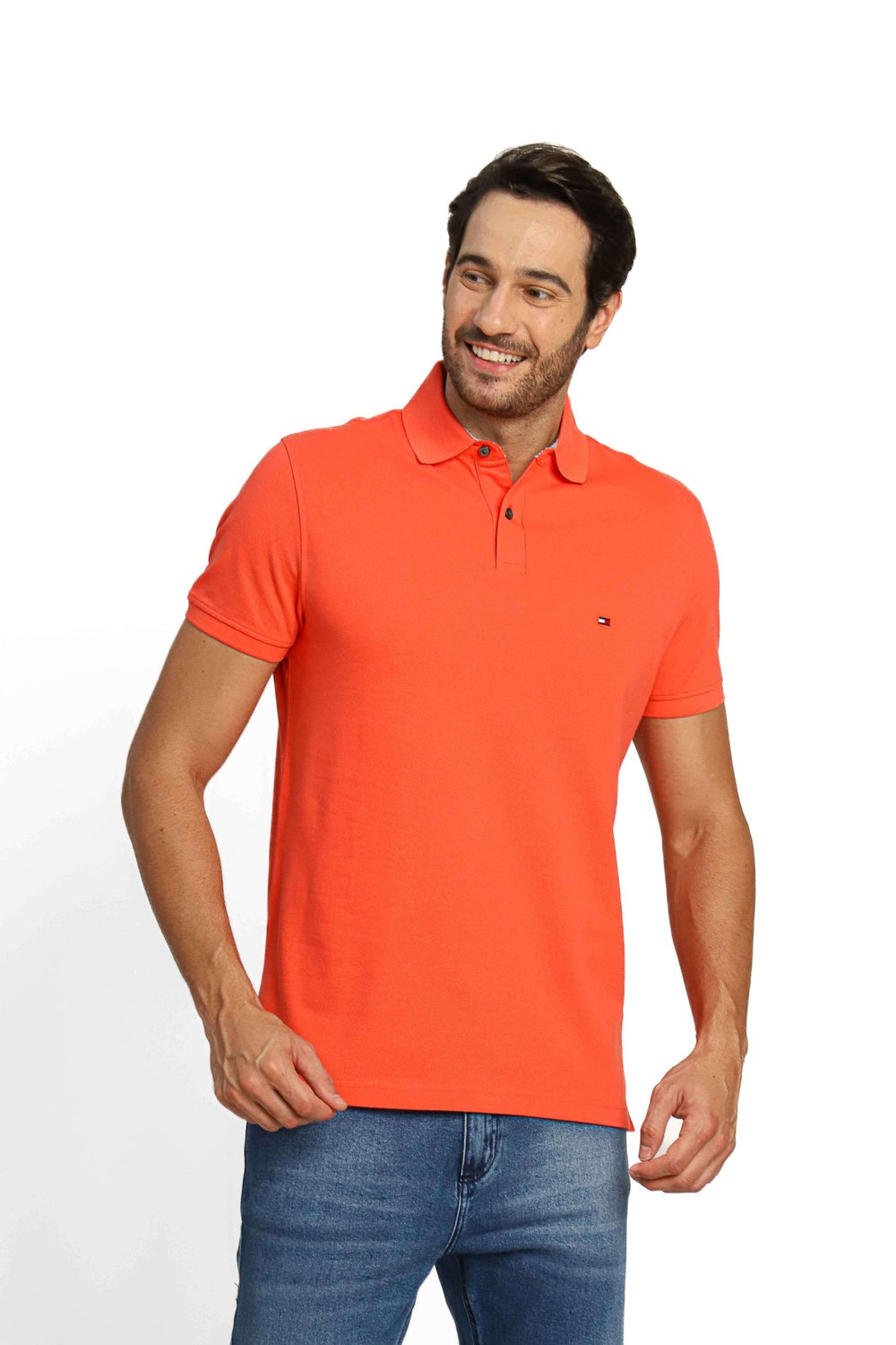 Polo Masculina Regular Fit Tommy Hilfiger Coral - Henri Store