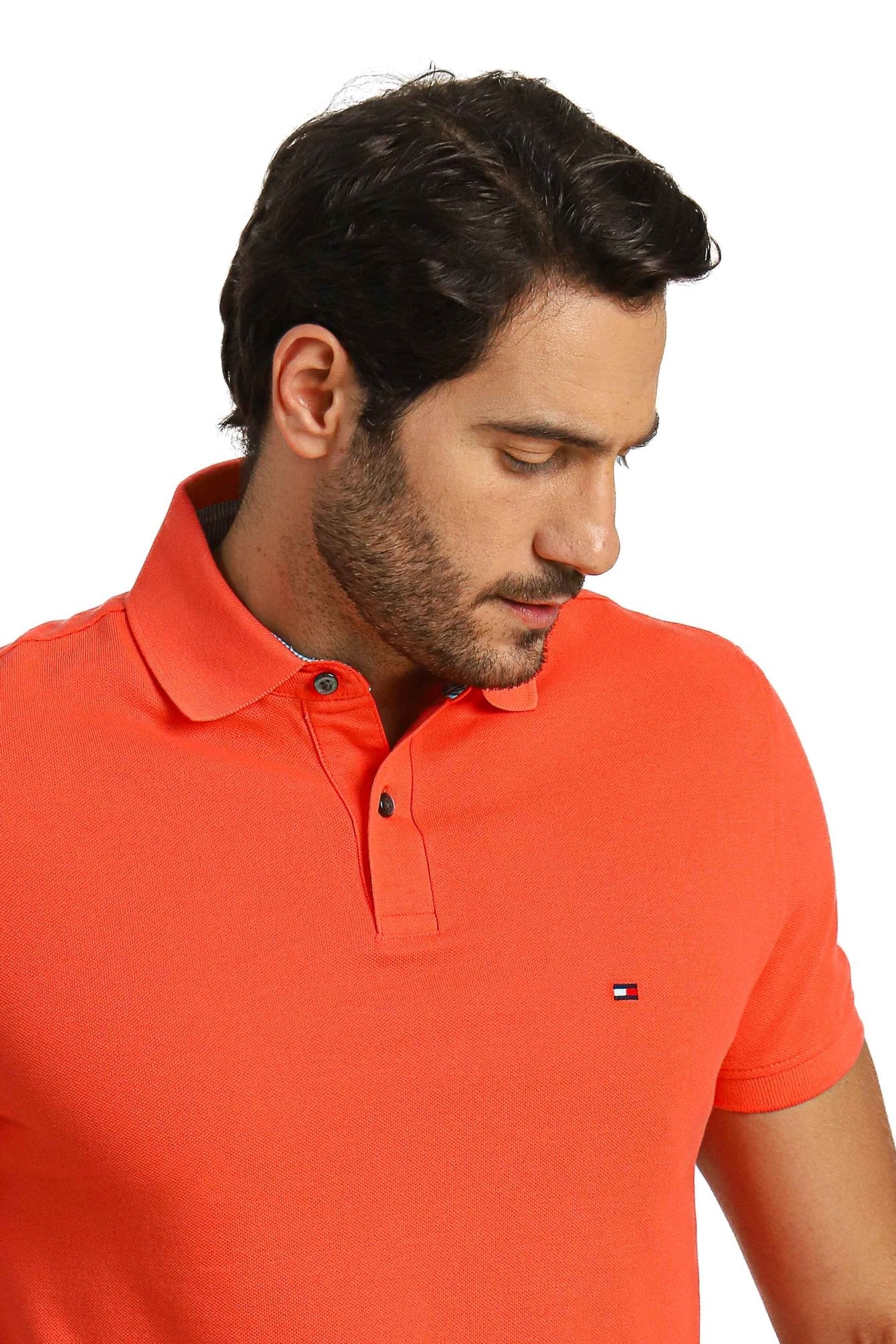 Polo Masculina Regular Fit Tommy Hilfiger Coral - Henri Store