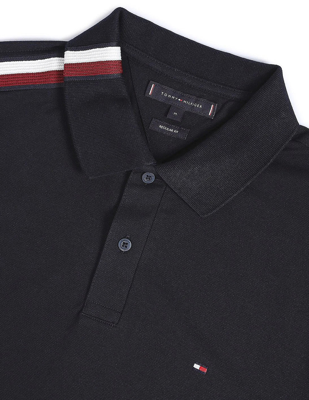 Polo Masculina Regular Fit Tommy Hilfiger Stripe Placement Marinho - Henri Store
