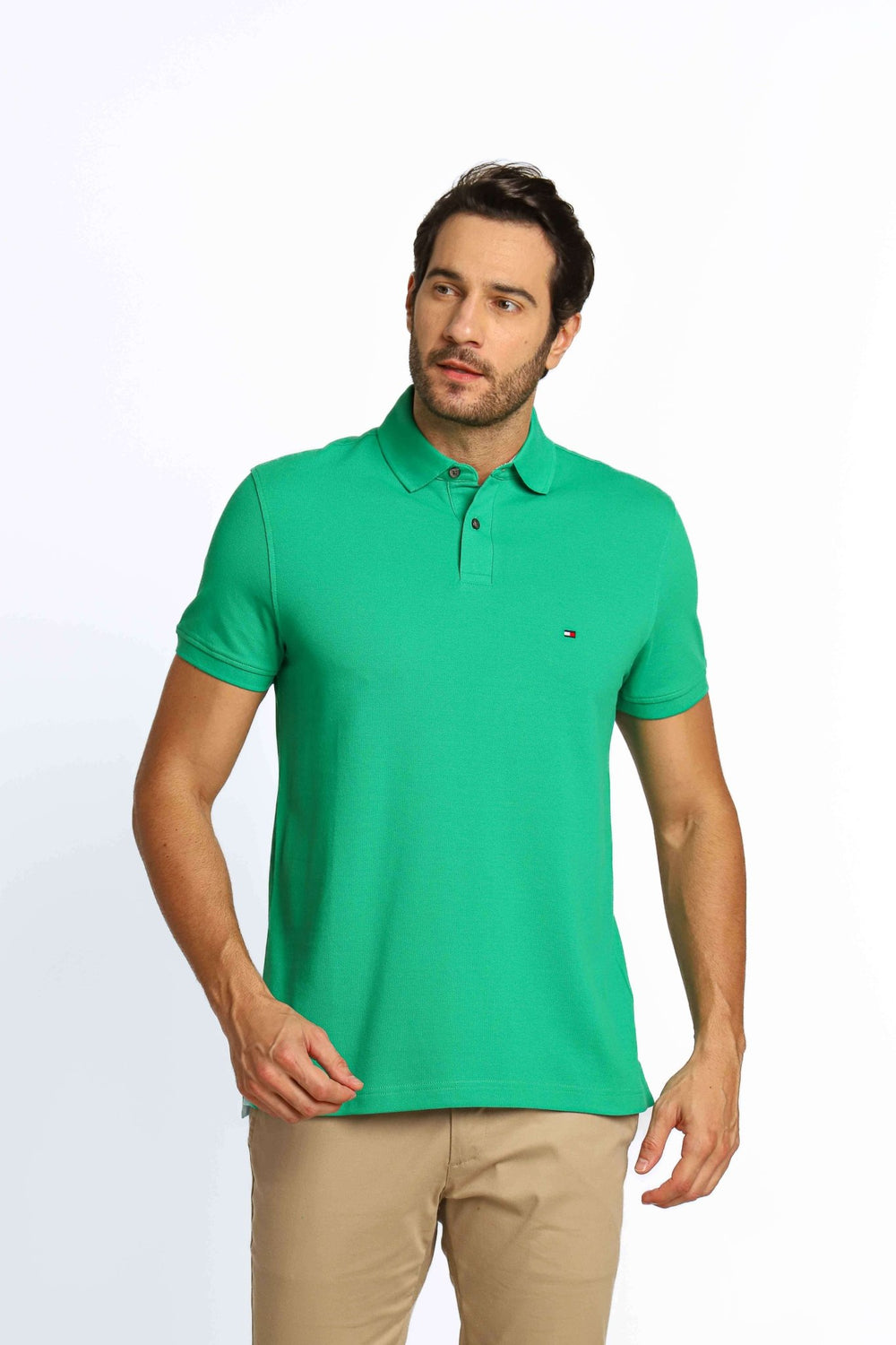 Polo Masculina Regular Fit Tommy Hilfiger Verde Bandeira - Henri Store