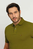Polo Masculina Regular Fit Tommy Hilfiger Verde Militar - Henri Store