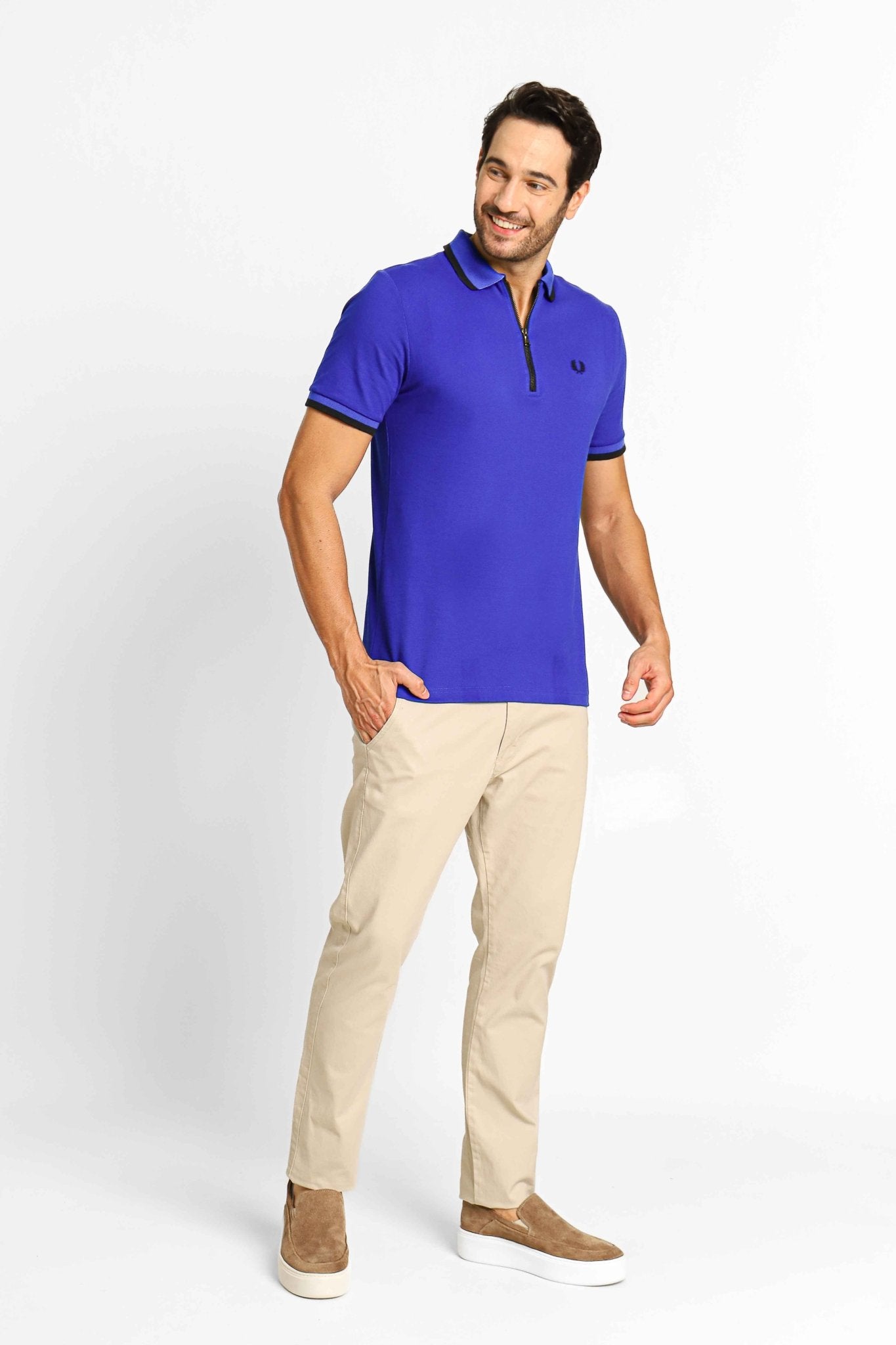 Polo Masculina Regular Fred Perry Azul - Sale - Henri Store