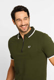 Polo Masculina Regular Fred Perry Verde Militar - Sale - Henri Store