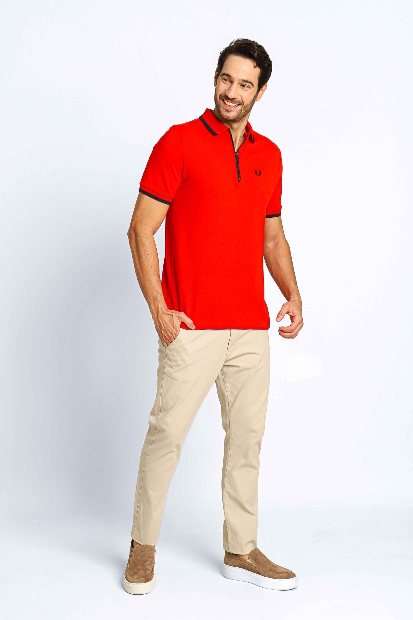 Polo Masculina Regular Fred Perry Vermelho - Sale - Henri Store