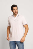 Polo Masculina Regular John John 2 Lines Cinza Claro - Henri Store