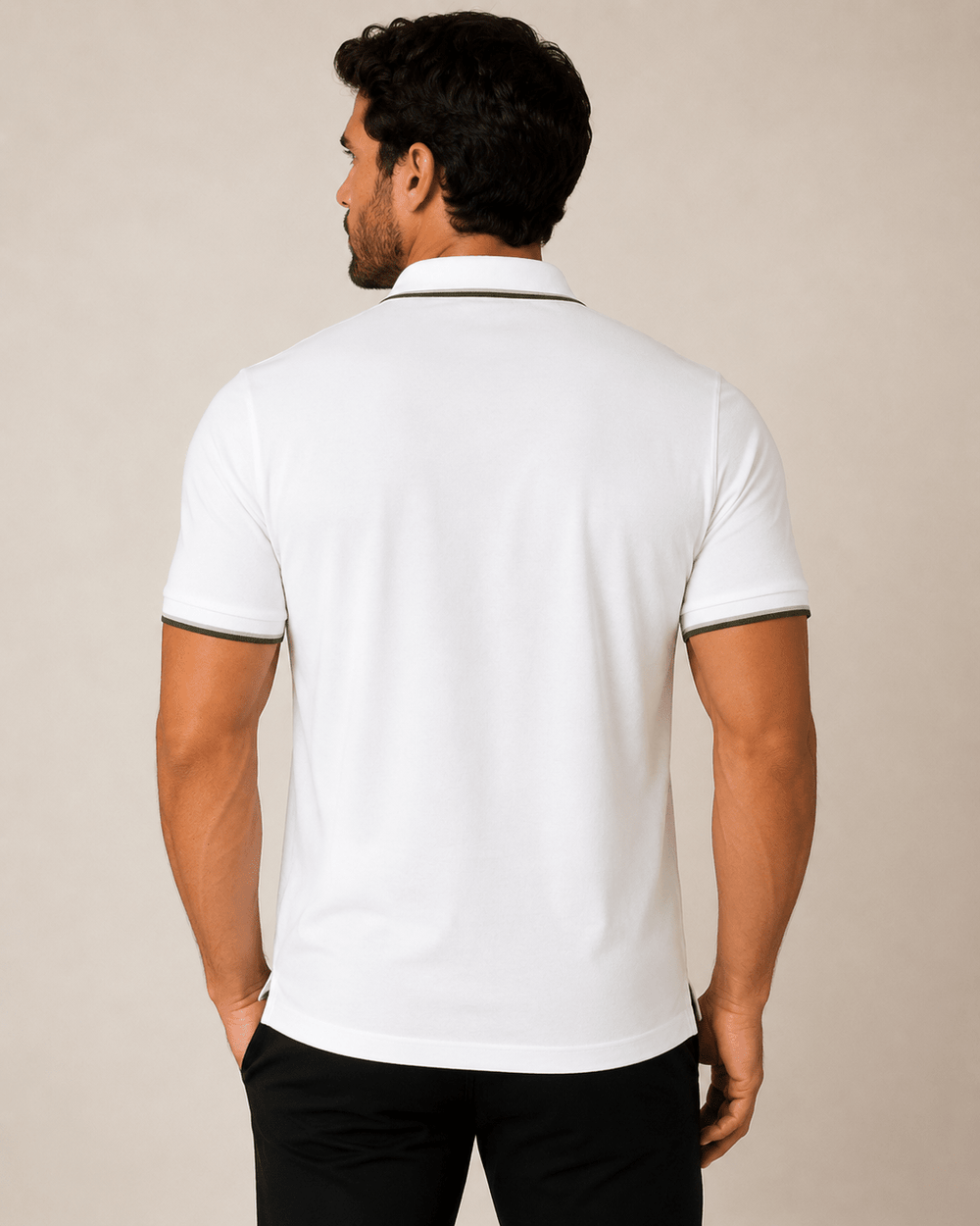 Polo Masculina Regular John John New 2 Lines Branca - Henri Store