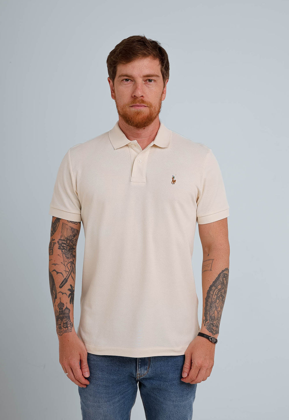 Polo Masculina RL Custom Fit Poney Colorido - Henri Store