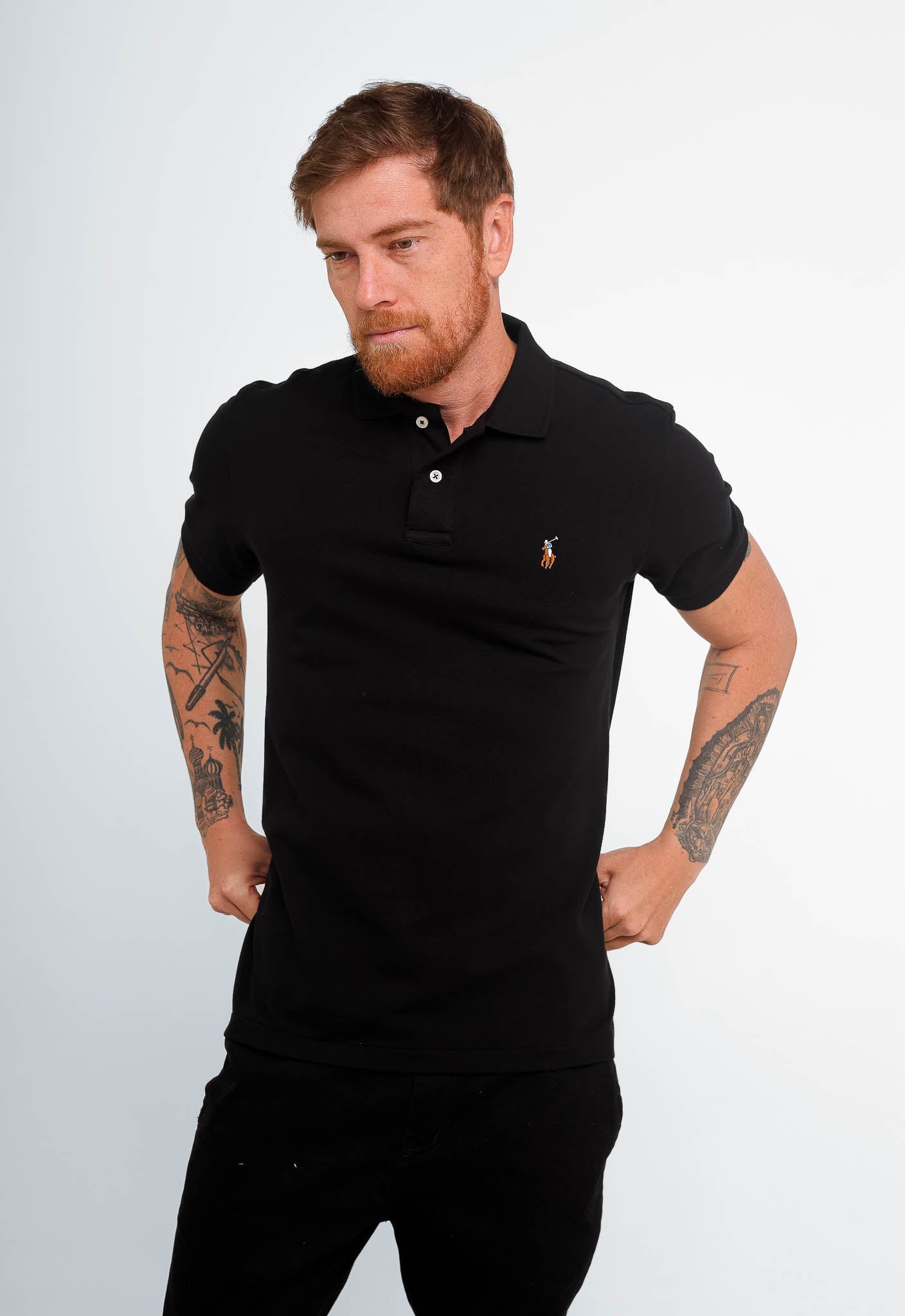 Polo Masculina RL Custom Fit Poney Colorido - Henri Store