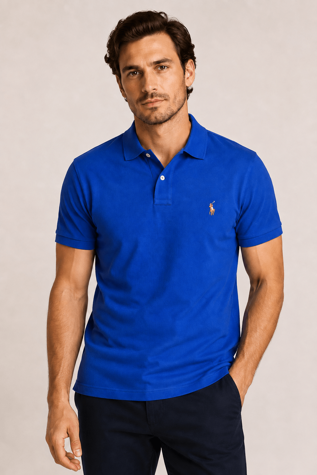 Polo Masculina RL Custom Fit Poney Colorido - Henri Store
