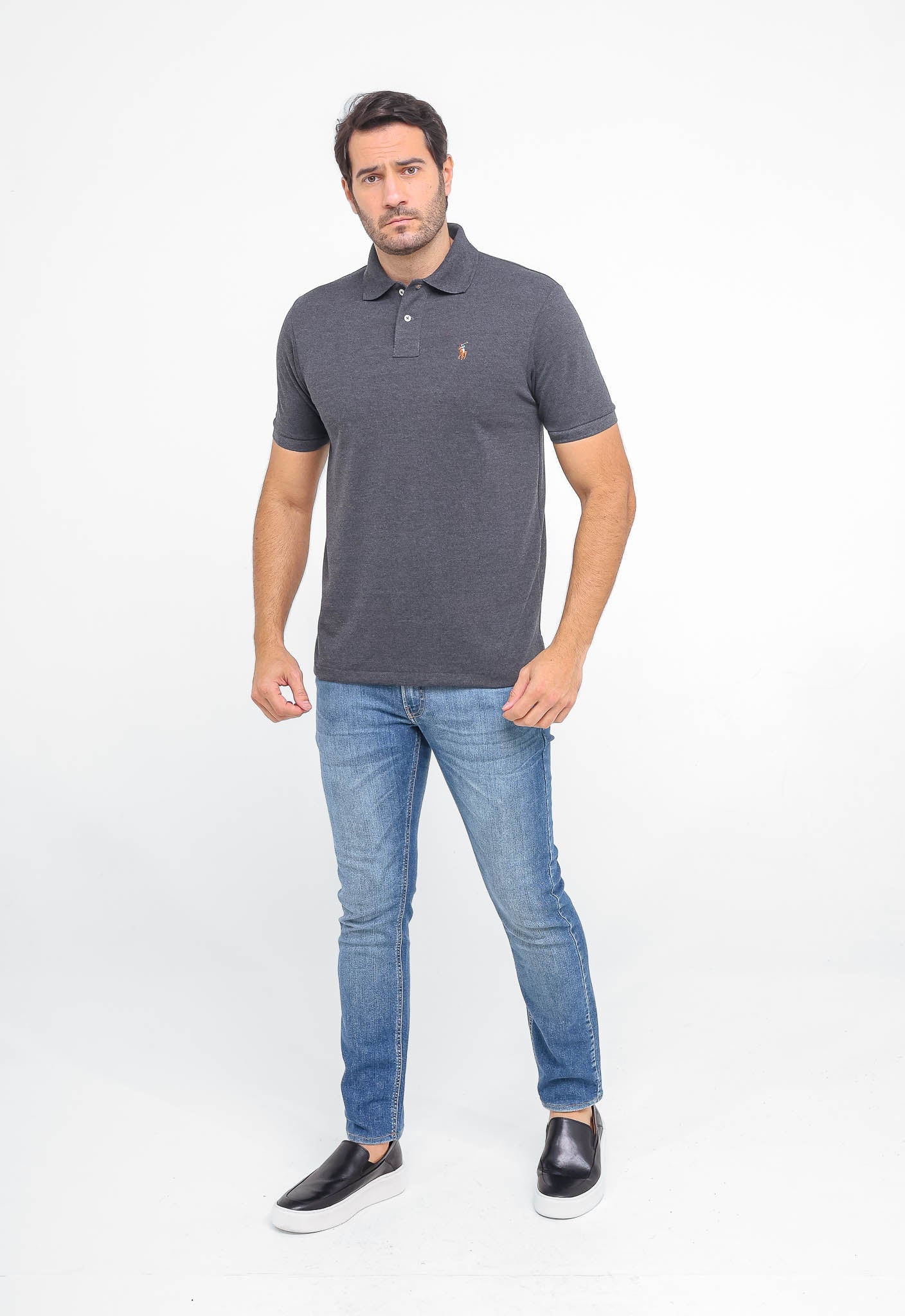 Polo Masculina RL Custom Fit Poney Colorido - Henri Store