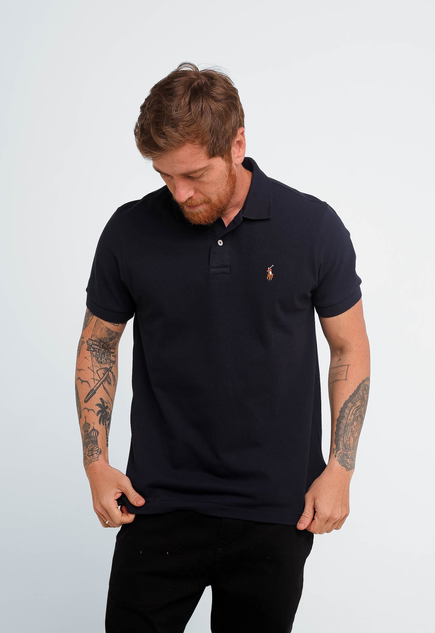 Polo Masculina RL Custom Fit Poney Colorido - Henri Store