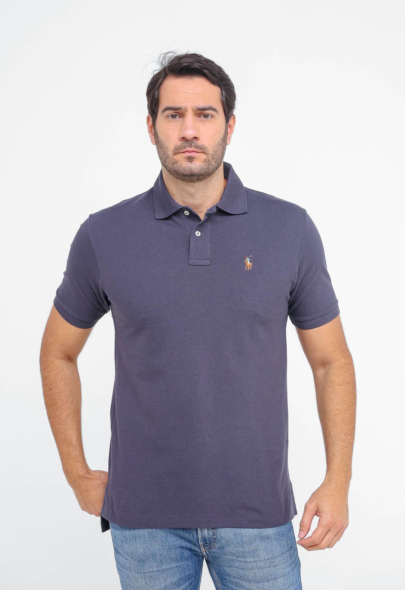 Polo Masculina RL Custom Fit Poney Colorido - Henri Store