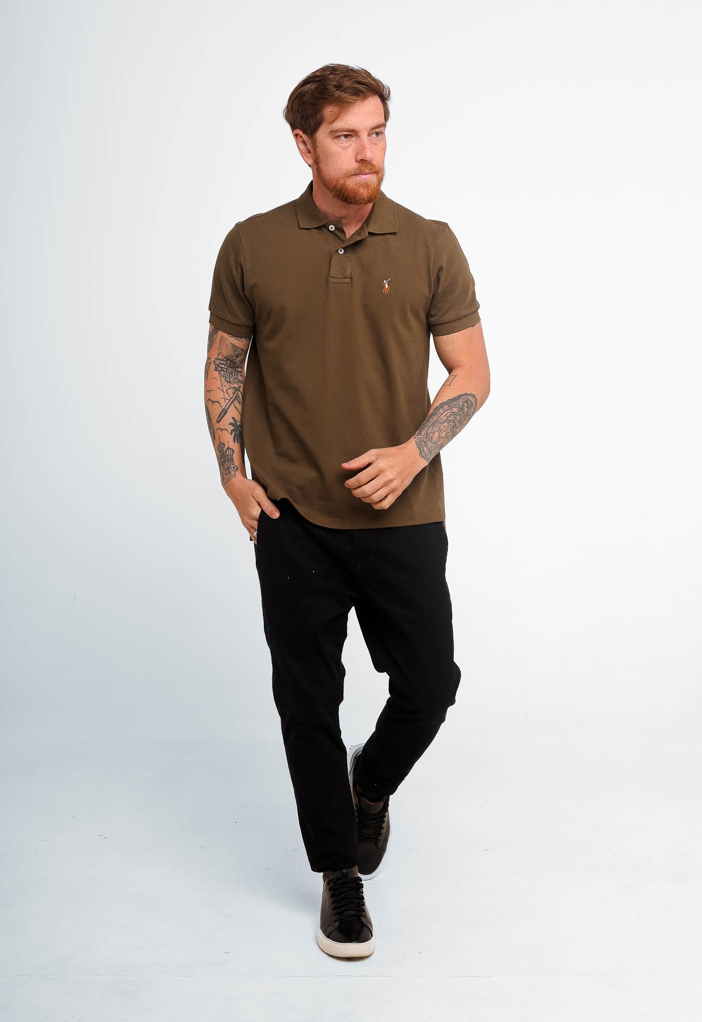 Polo Masculina RL Custom Fit Poney Colorido - Henri Store