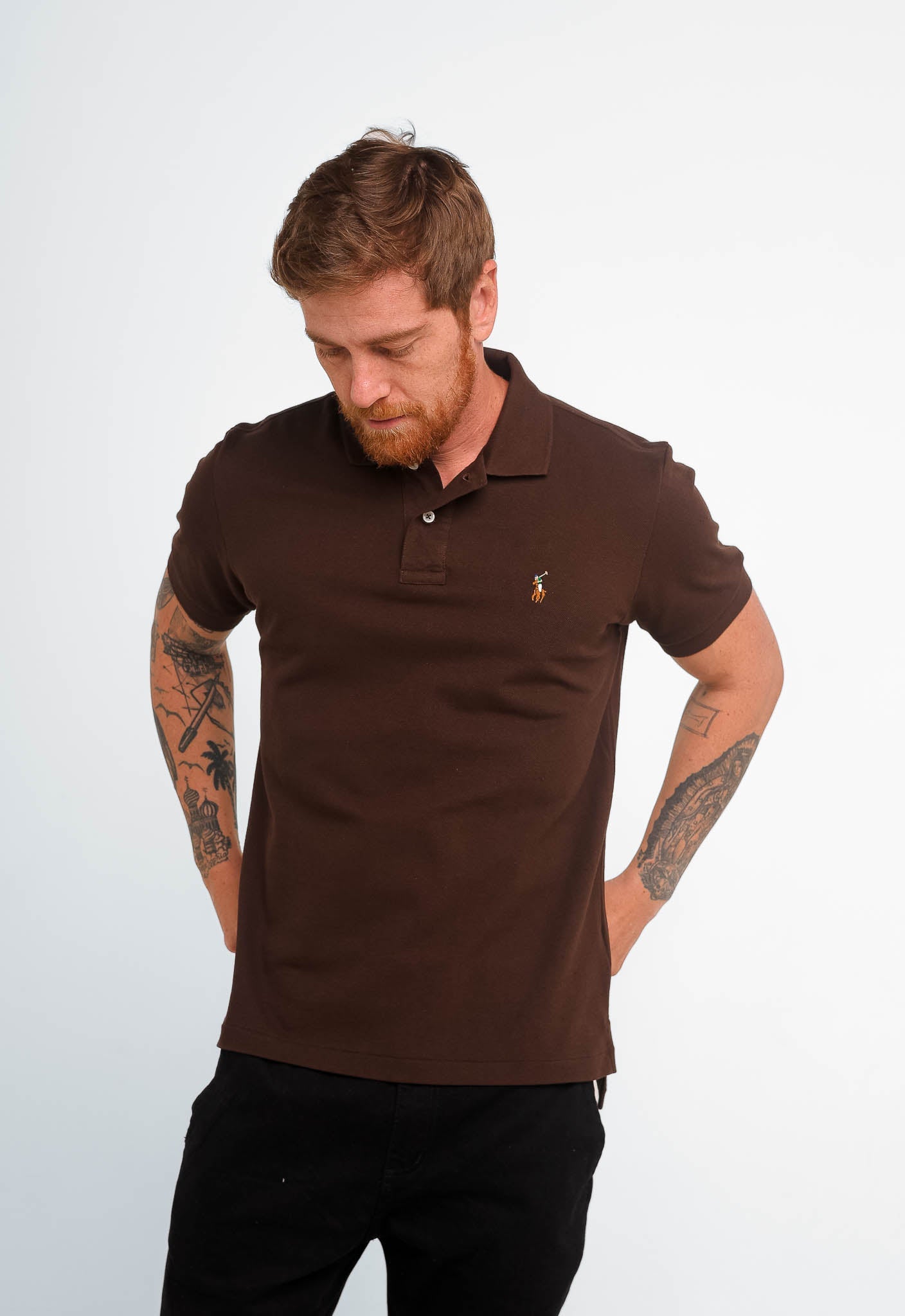 Polo Masculina RL Custom Fit Poney Colorido - Henri Store