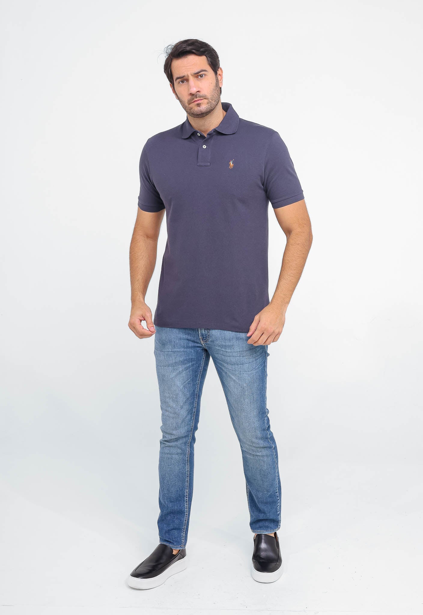 Polo Masculina RL Custom Fit Poney Colorido - Henri Store