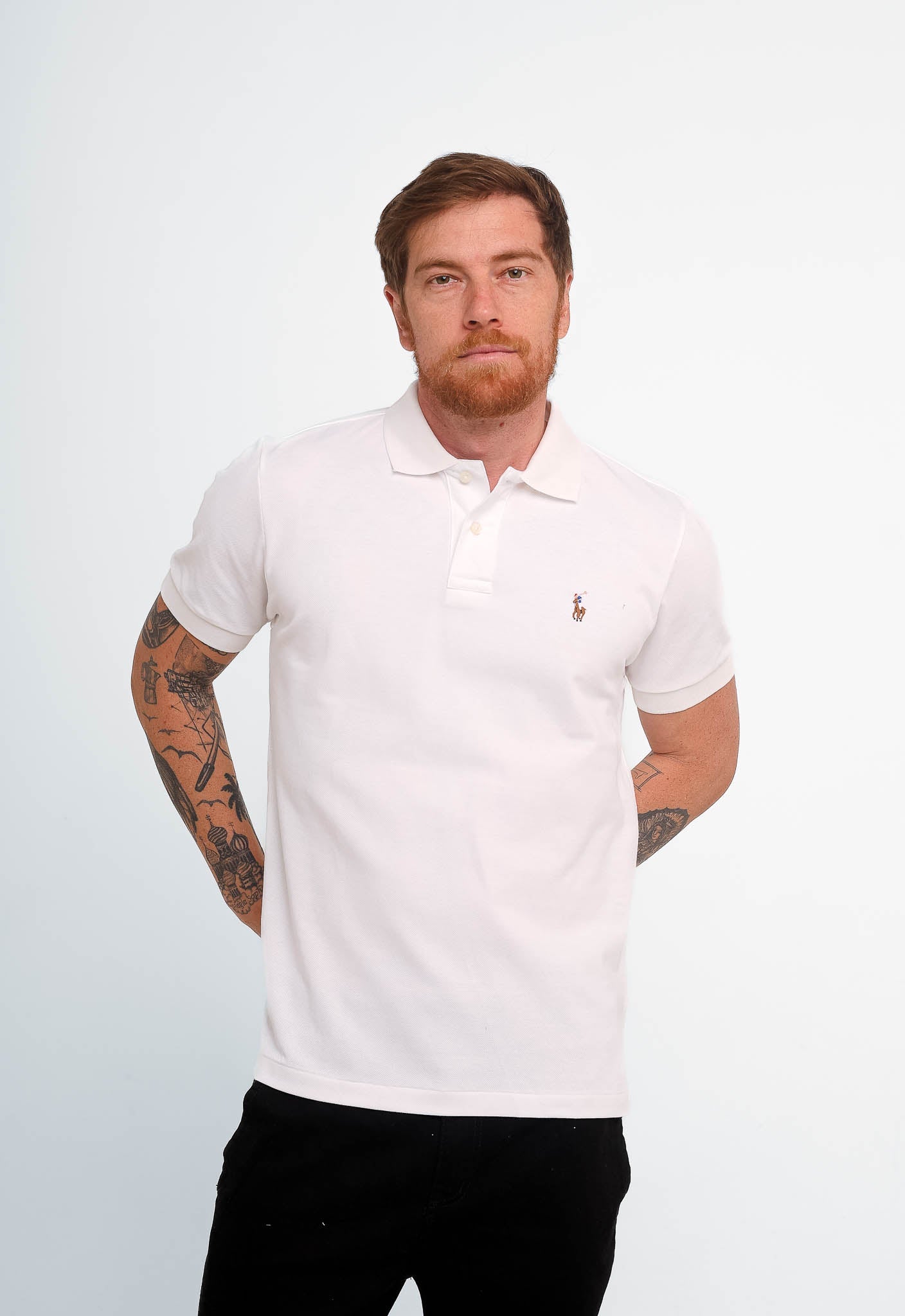 Polo Masculina RL Custom Fit Poney Colorido - Henri Store