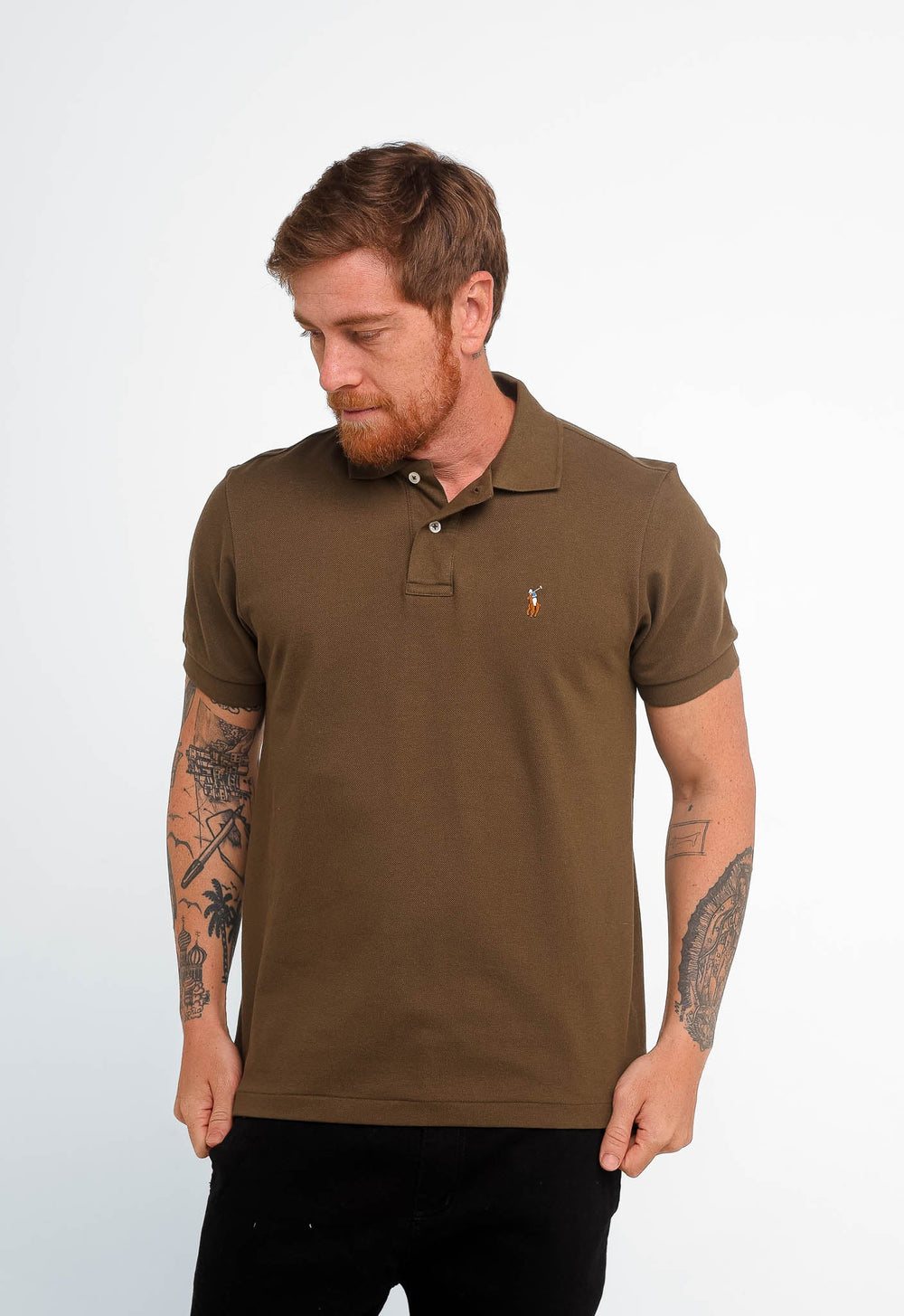 Polo Masculina RL Custom Fit Poney Colorido - Henri Store