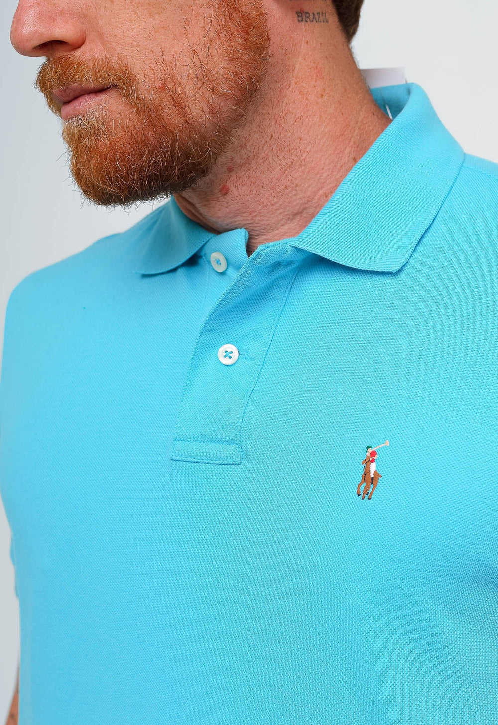 Polo Masculina RL Custom Fit Poney Colorido - Henri Store