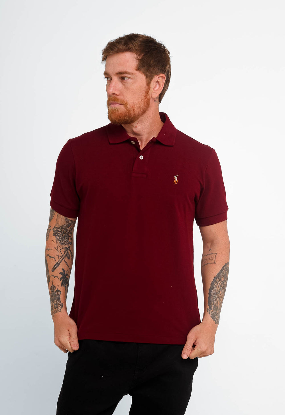 Polo Masculina RL Custom Fit Poney Colorido - Henri Store