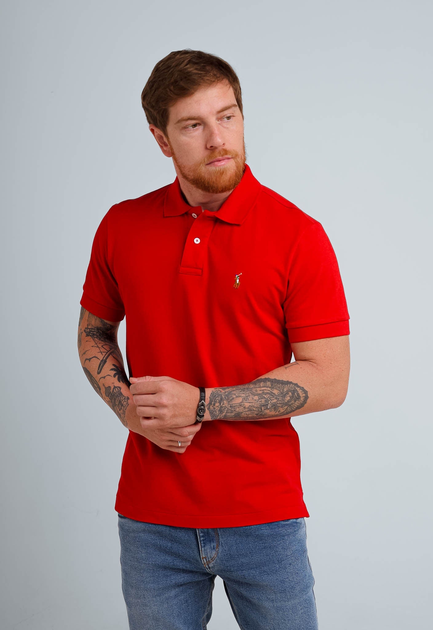Polo Masculina RL Custom Fit Poney Colorido - Henri Store